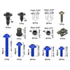 Yamaha Honda BMW 195pcs Fairing Bolts Fastener Blue