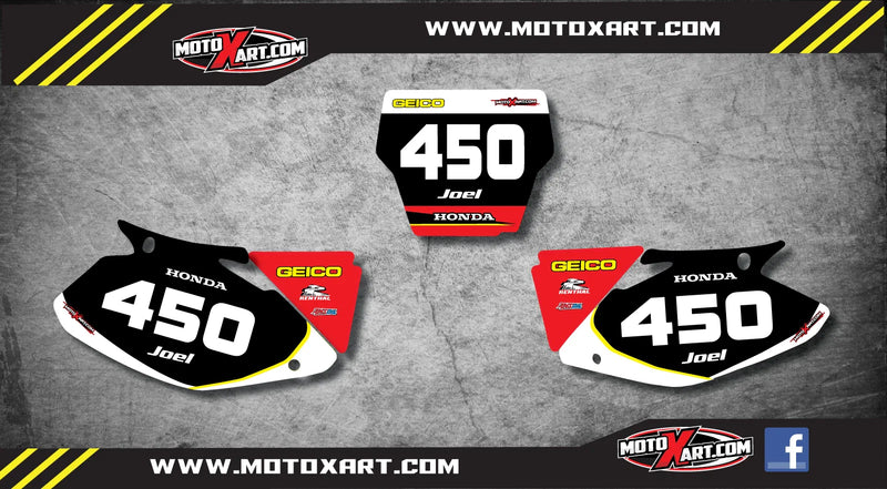 Honda CR 125 (2002-2012) Sonic Style Custom Number Plate Graphics