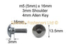 Suzuki 2x Fairing Bolts Stainless m5 +3mm Shoulder
