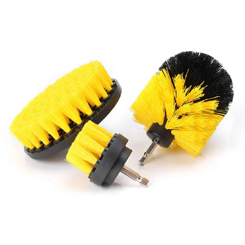 Car - Round Power Bristle Electric Rotary Cleaning Brush Tool Kit (2023)