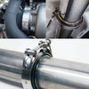 Exhaust Downpipe 2.5" V-Band Clamp Stainless Steel Flange