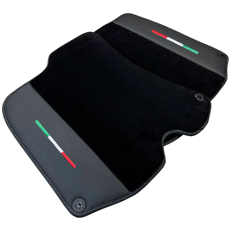 Ferrari Portofino 2018-2023, Leather, AutoWin Brand Black Floor Mats