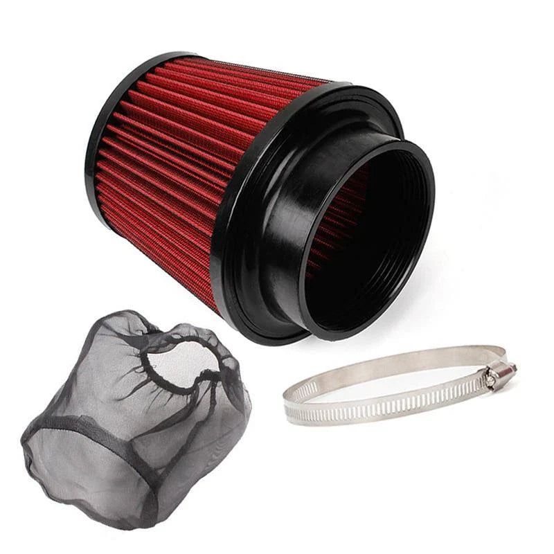 Car 4" Universal Round Cone Air Filter with Clamp