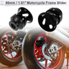 Make Model Motorcycle Slider Frame 14mm Aluminum Alloy 2 x Black