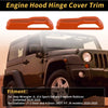 Jeep Wrangler JL JLU Sport Sahara Hood Hinge Covers (2018-2023)