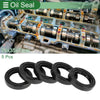 Oil Seal NBR Rubber 24x35x7mm Black 5 Pcs