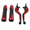 Yamaha YZF R1 R6S Red Extendable Brake Clutch Lever Grip Set (2004-2023)