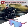 Motorcycle Motorcycle Riding Goggles Blue Lens Purple White Frame UV400