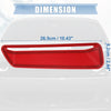 Dodge Challenger Pair Hood AC Outlet Cover Trim Red