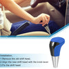 Toyota - Punched Faux Leather, Blue Carbon Fiber Gear Shift Knob