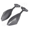 Kawasaki Suzuki Yamaha Universal Rearview Mirrors w/ Amber Lights