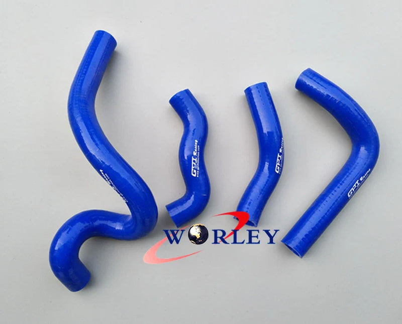 Kawasaki KLX650 Aluminum Radiator & Green Silicone Hoses (1993-1996)