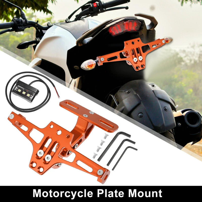 Motorcycle License Bracket Fender E-liminator Orange