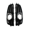 Audi A3 Front Bumper Fog Light Grille Cover with Chrome Ring (09-12)