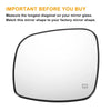 CHRYSLER DODGE RAM Right Side White Mirror Glass w/ Back Heated