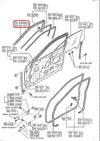 MAZDA RX-7 FC3S Rain rail weather strip seal pair (1985–1992)