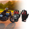 Pair Motorcycle Gloves Spring Breathable Smartphone Touch XL Black Red Nylon