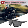 Motorcycle Set Motorcycle Goggles Black Lens Gray Frame Tri-Acetyl Cellulos