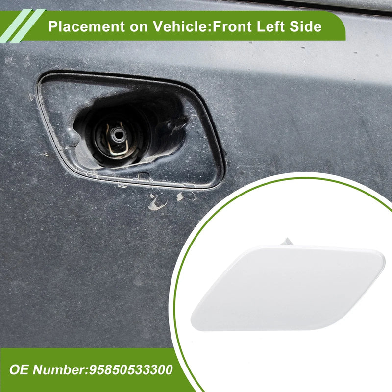 Porsche Cayenne White Left Washer Nozzle Cover Cap