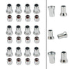 Valve Stem Hex Cap+Sleeve Cover Chrome Car Truck Tire Wheel Tyre