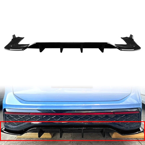 VW Tiguan Glossy Black Rear Bumper Splitter Lip (2024-2025)