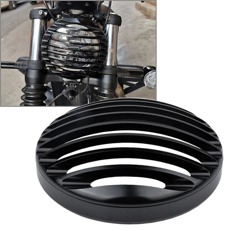 Bobber Black Aluminum Shallow Cut Headlight Grill Cover