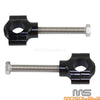 Harley Honda Yamaha Suzuki Bobber 1" Black Handlebar Risers Clamp