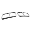 Audi Q7 Silver Rear Exhaust Muffler Tail Pipe Covers (2016-2019)