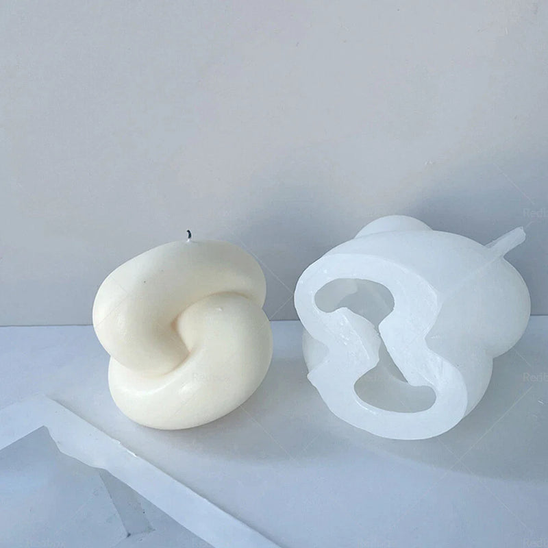 Large Knot Candle Mold Spiral Tie Rope Twisted Silicone Aromatherapy