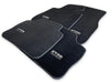 BMW 7 Series E65 E65LCI Black with Side Clips Floor Mats (2002-2008)