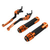 Yamaha YZF R1 R6S Orange Extendable Brake Clutch Lever Grip Set