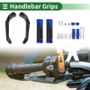 Motorcycle Rubber Blue 7/8 22mm Hand Grips Cover Kit