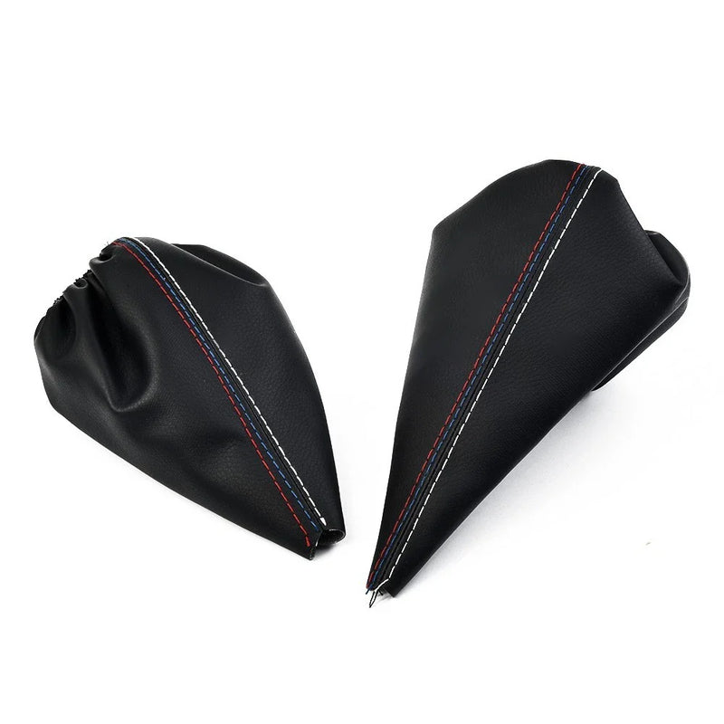 3 Series E36 Set Gear Shift Knob and Handbrake Gaiter Black PU Leather
