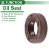 Make Model Oil Seal 5 x 10x17x5mm Fluorine Rubber Brown