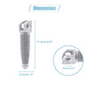 Make Model Pair 12mm Aluminium Footrest Footpeg Silver Tone