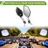 Motorcycle Mirror / 1set / Rear View Mirror Polygonal Carbon Black