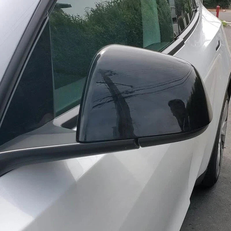 Tesla Model Y Gloss Black Rear View Side Mirror Covers (2017-2023)