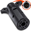 RV Tow Truck Light 7-Way Blade to 6-Way Round Trailer Adapter