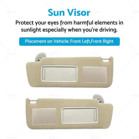 Toyota Prado TRJ120 RZJ120 LJ120 KZJ120 KDJ120 LH & RH Sun Visors (2003-2009)