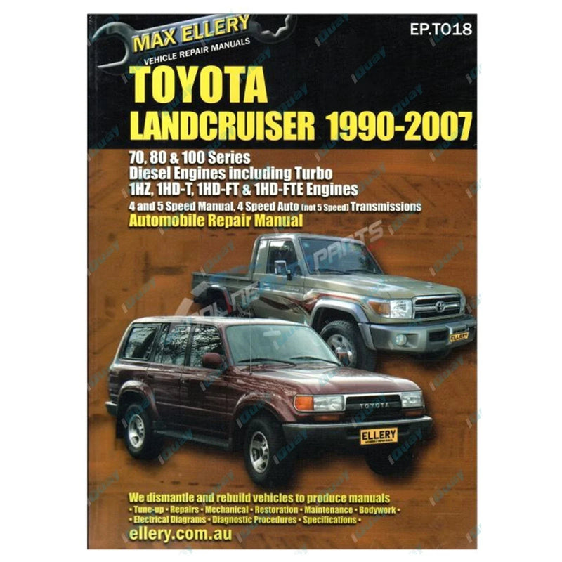 Landcruiser 70 73 75 78 79 80 105 Series Diesel Workshop Repair Manual