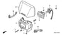 Honda XR250R XR400R Headlight Cover Shroud Number Plate Set (1996–2004)