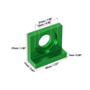 Motorcycle 2 x 15mm Hole Dia Chain Adjuster Block Tensioner Green Metal