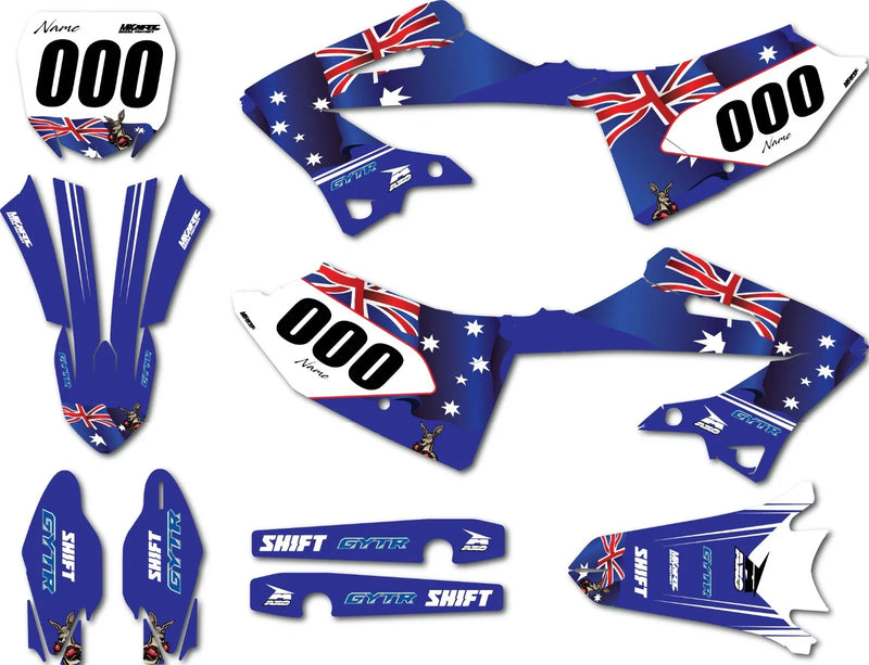 Yamaha YZ 250 (2022-2025) Aussie Style MX Stickers Full Custom Graphic Kit