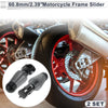 Motorcycle 0.87–1.1" Aluminum Alloy Motorcycle Slider Frame 2 x Screws Titanium Tone