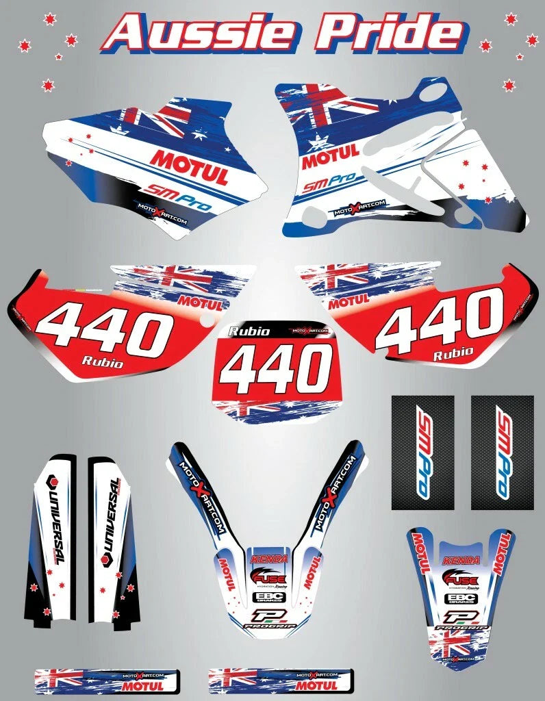 Yamaha YZ 250 Custom Graphic Kit - AUSSIE PRIDE (2002-2005)