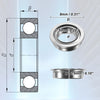 10pcs 5x8x2.5mm Double Metal Shield Flanged Deep Groove Ball Bearings
