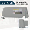 Toyota RAV4 Left Driver Side Sun Visor w/ Mirror (2013-2018)