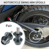 Motorbike 1 Pair Swingarm Spools 8mm CNC Swing Arm Sliders Titanium Tone