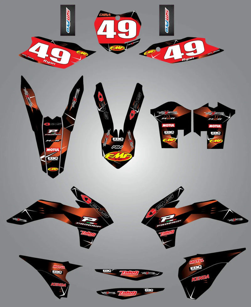 KTM SX SXF Custom Graphics Full Sticker Kit (2013-2015)