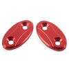 BMW S1000RR Red Rearview Mirror Block Off Base Plates Cover (2009-2018)
